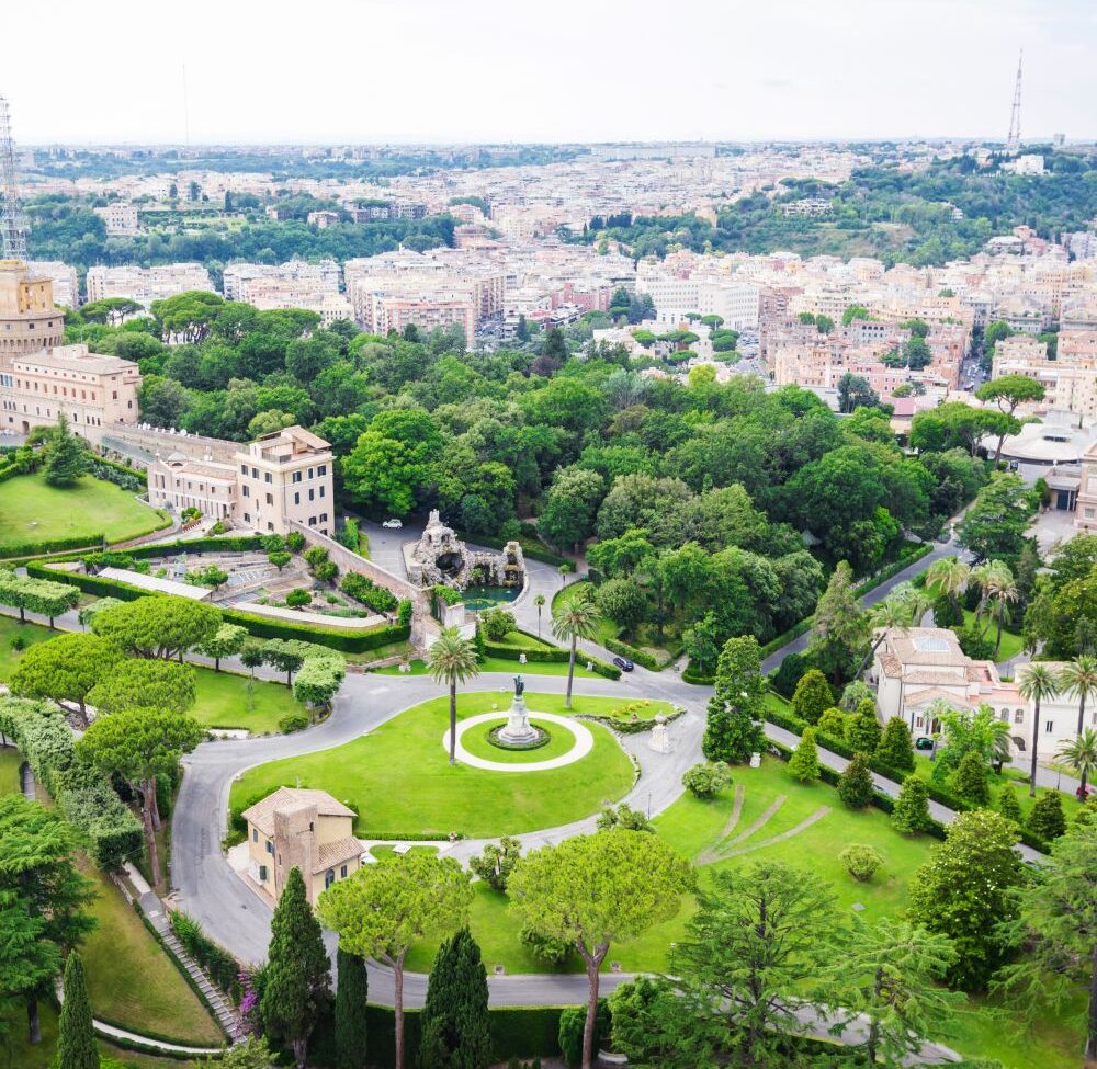 aerial view on vatican gardens c559l82